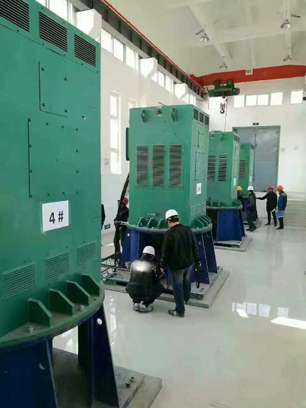 可克达拉某污水处理厂使用我厂的立式高压电机安装现场